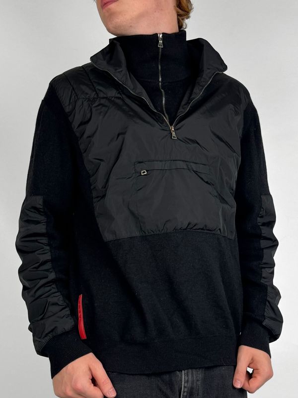 Kurtka Prada Half Zip Wool Nylon  (M)
