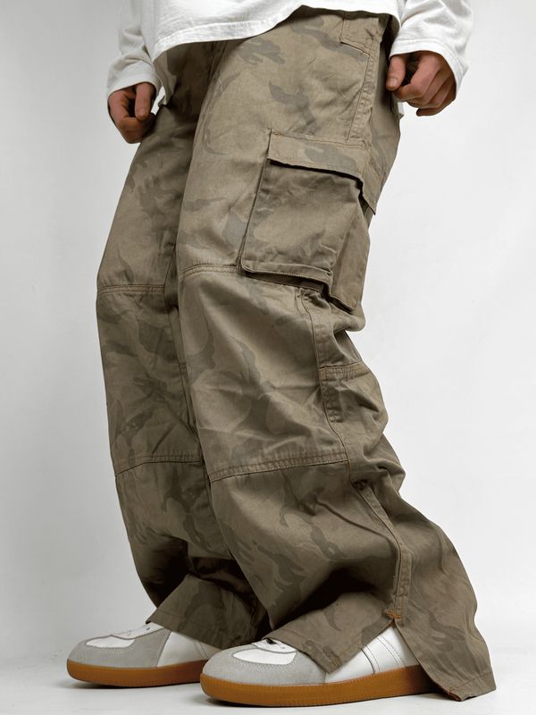 Spodnie Cargo Camo Wide Leg (L)