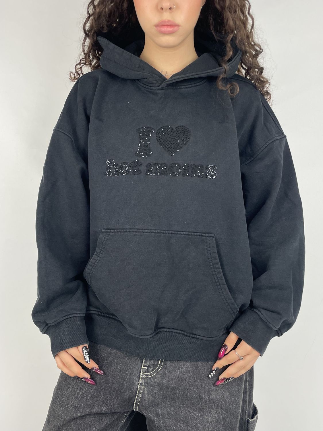 Bluza I Love Hot Moms z Kapturem (XL)