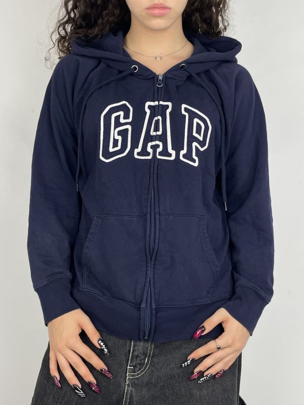 Bluza Rozpinana Gap Logo Granatowa (Damskie XL)