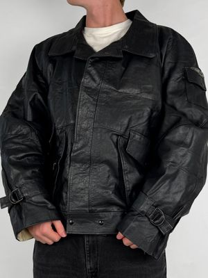 Kurtka Skórzana Bomberka Vintage (XL)
