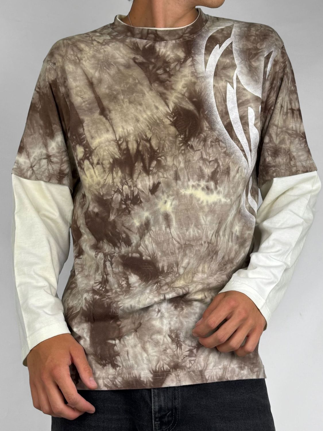Longsleeve Tribal Tie-Dye (L)