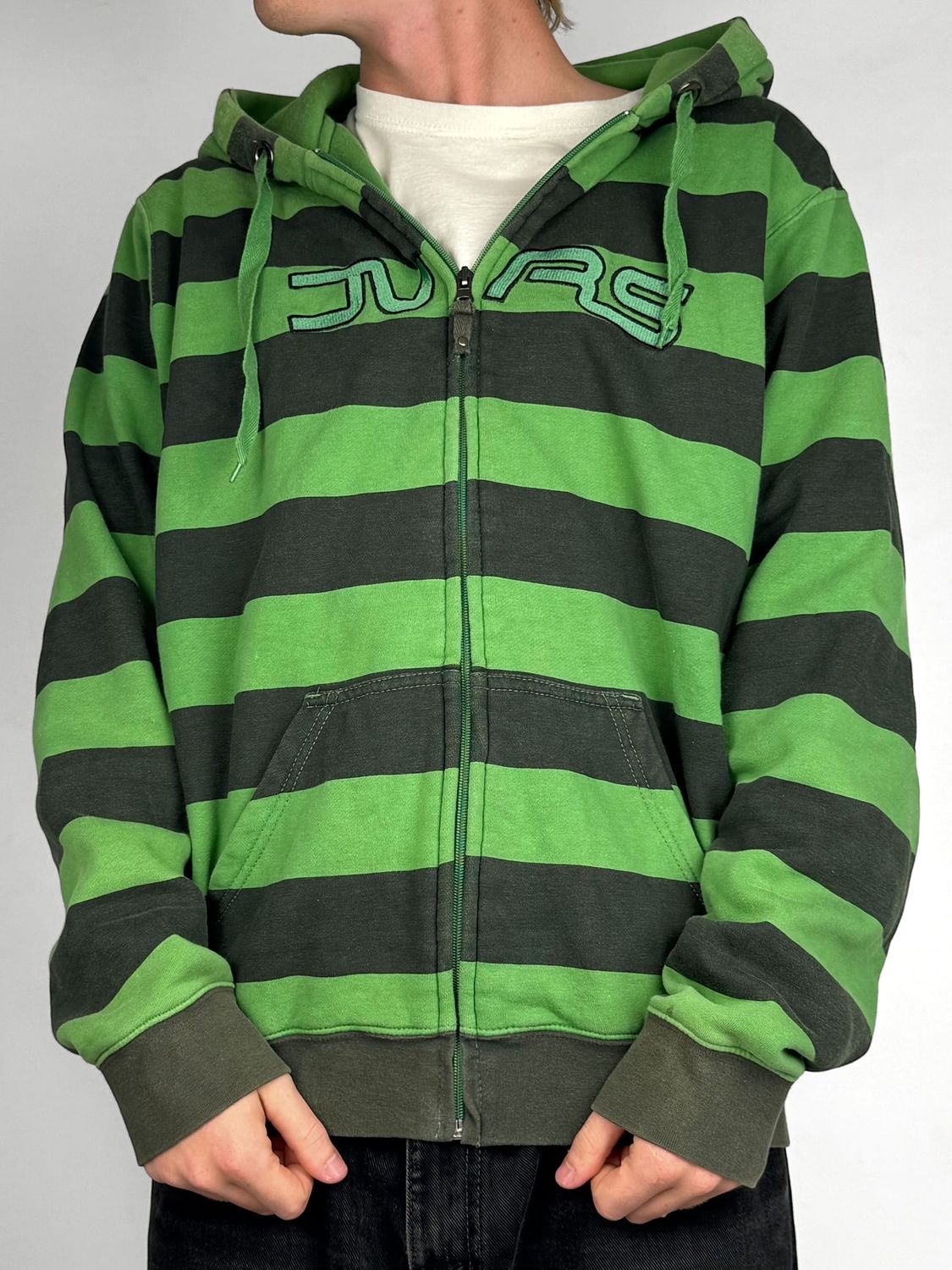 Bluza rozpinana w Paski Y2K (L)