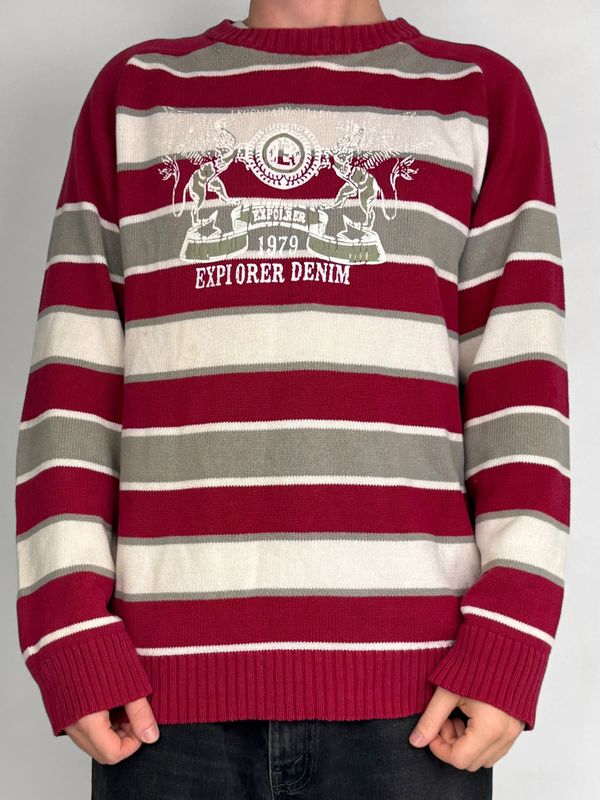 Sweter Y2K z nadrukiem (L)