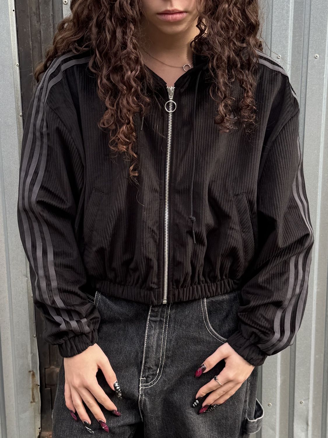 Bluza Adidas Track Jacket Welurowa (Damskie S)