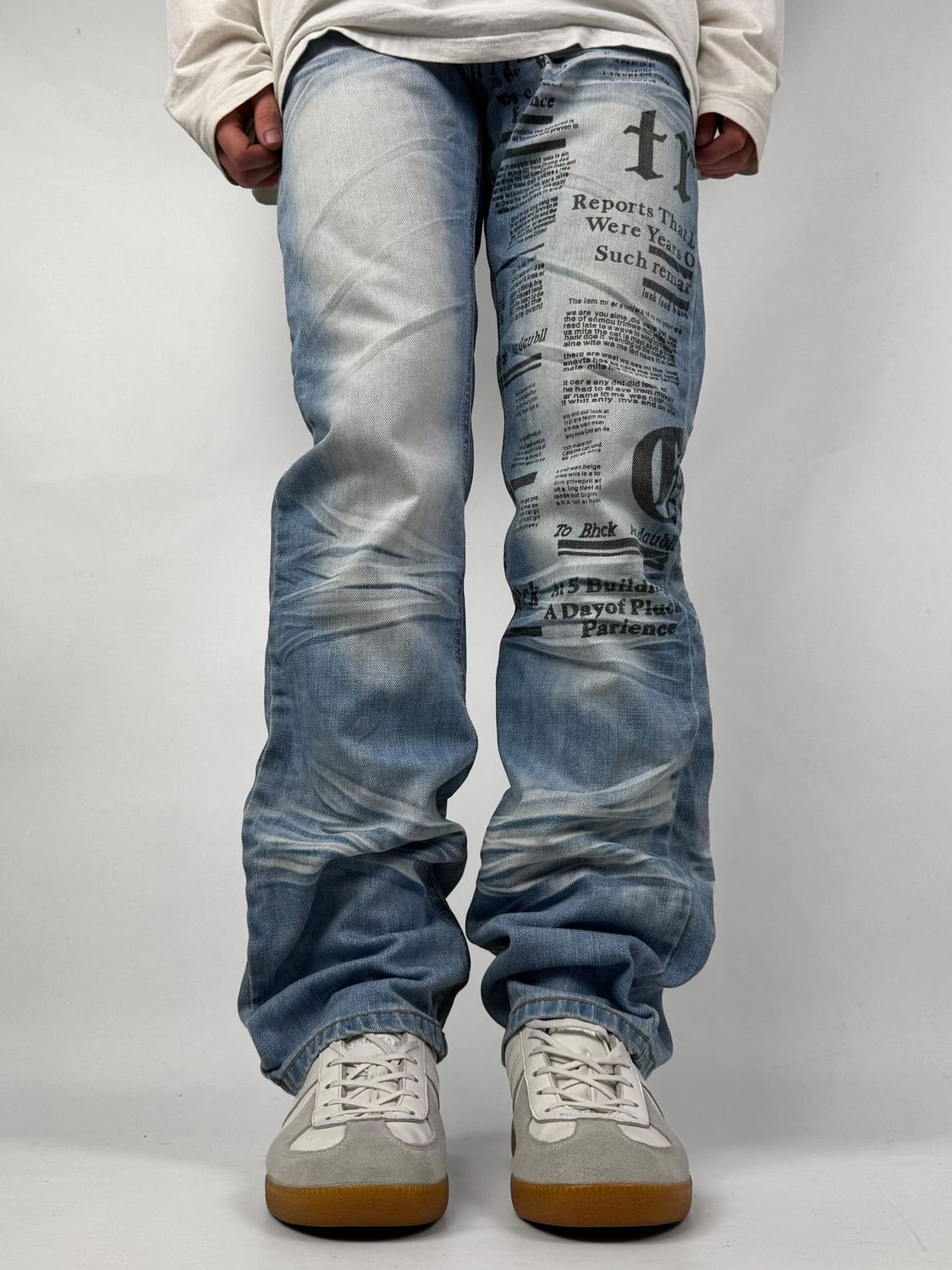 Spodnie Y2K Full Print Jeans (S)