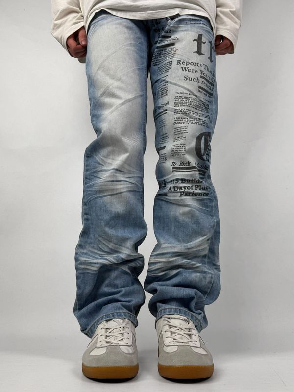 Spodnie Y2K Full Print Jeans (S)