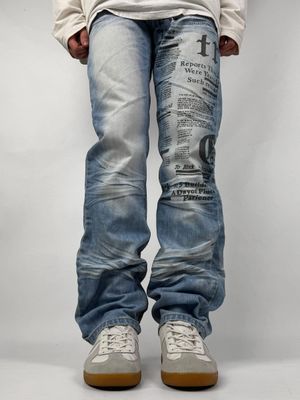 Spodnie Y2K Full Print Jeans (S)