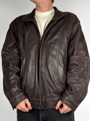 Kurtka Skórzana Bomberka Vintage (XL)