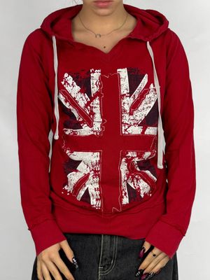 Bluza z kapturem UK Flag (Damskie L)