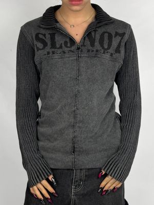 Sweter rozpinany Y2K Wash (Damskie L)