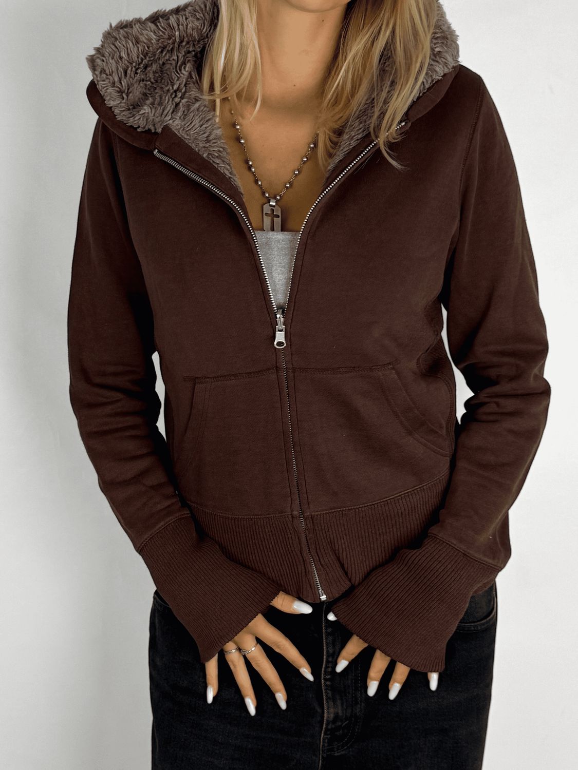 Bluza rozpinana Futerko Y2K (Damskie M)