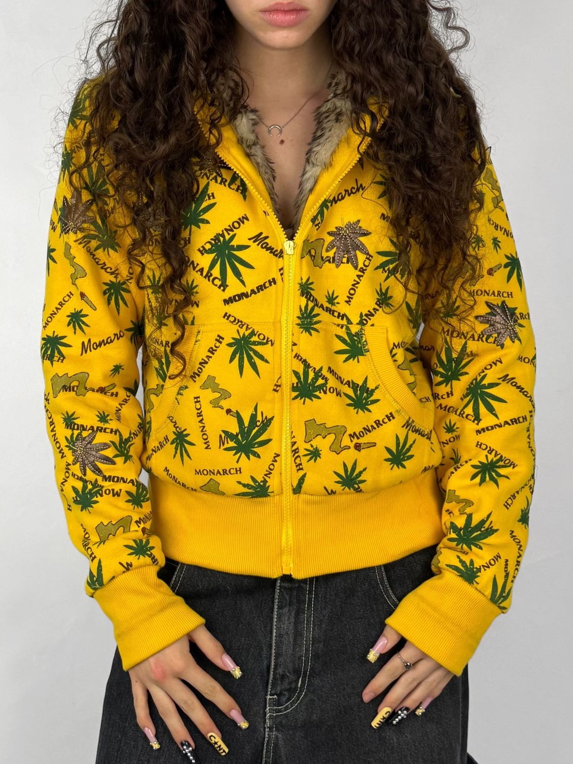 Bluza Rozpinana Marijuana Futerko (Damskie M)