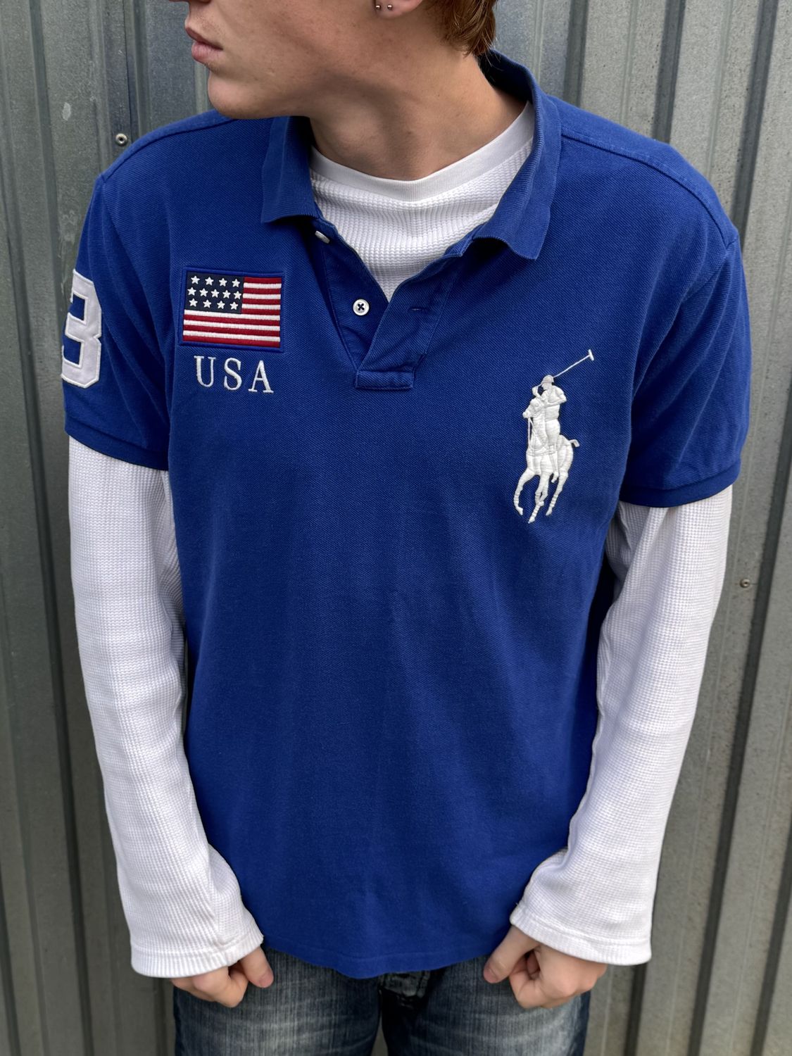 T-shirt Polo Ralph Lauren USA Big Pony (L)