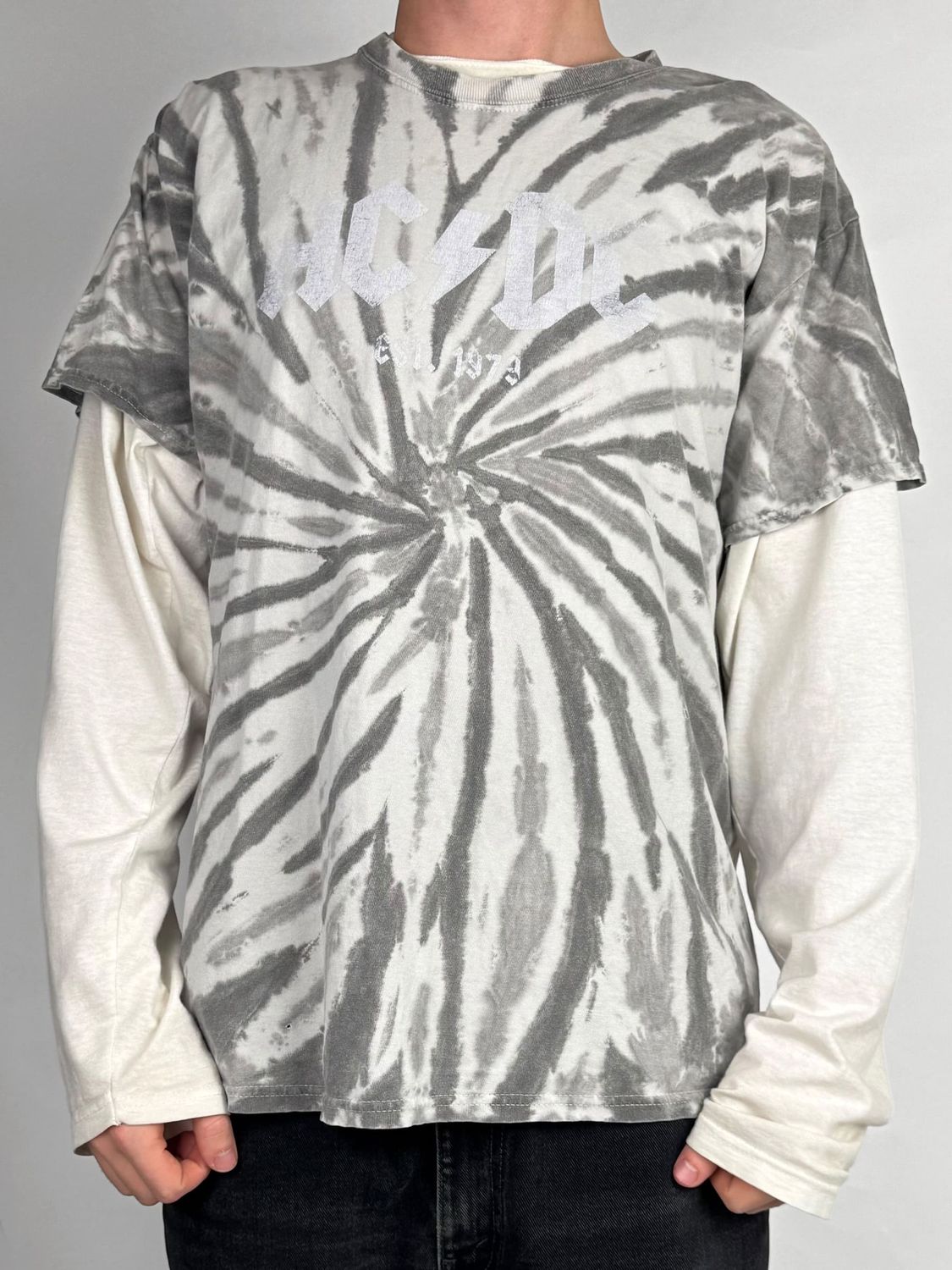 T-shirt AC /DC Tie - Dye Vintage (L)