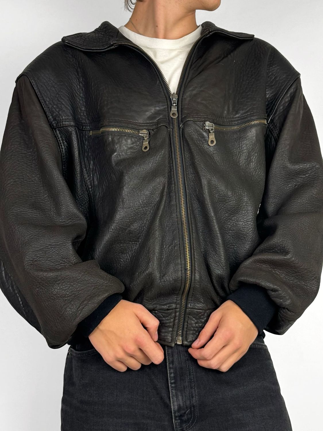 Kurtka Skórzana Vintage (XL)