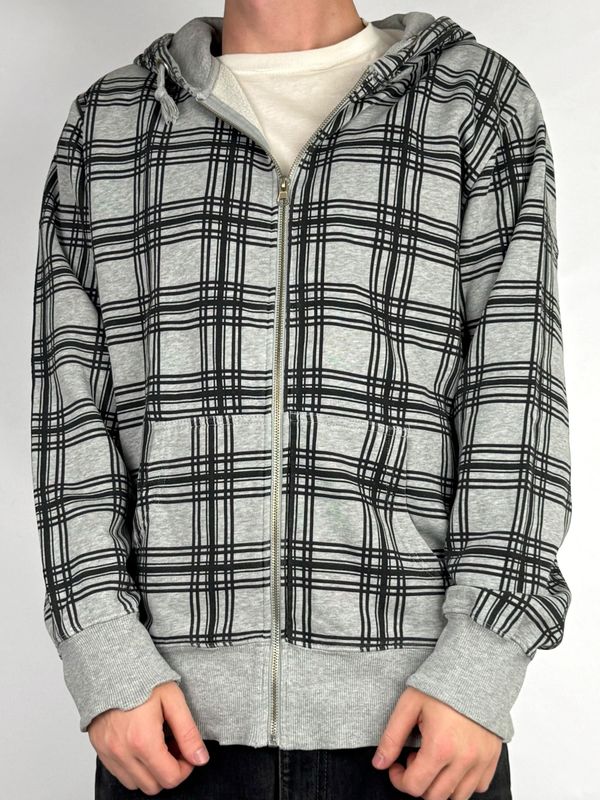 Bluza Rozpinana Full Print w Kratkę (L)