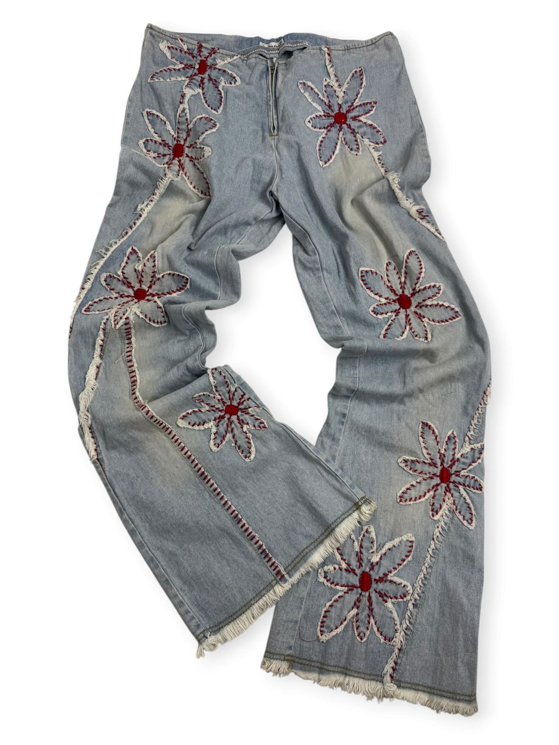 Spodnie Bootcut Y2K Flowers Jeans (Damskie XL)