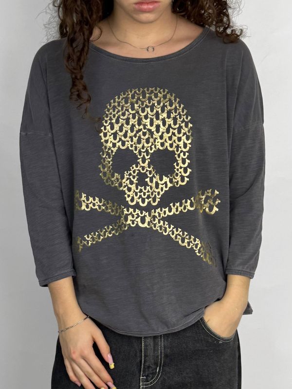 Longsleeve True Religion Y2K Skull Logo (Damskie M)