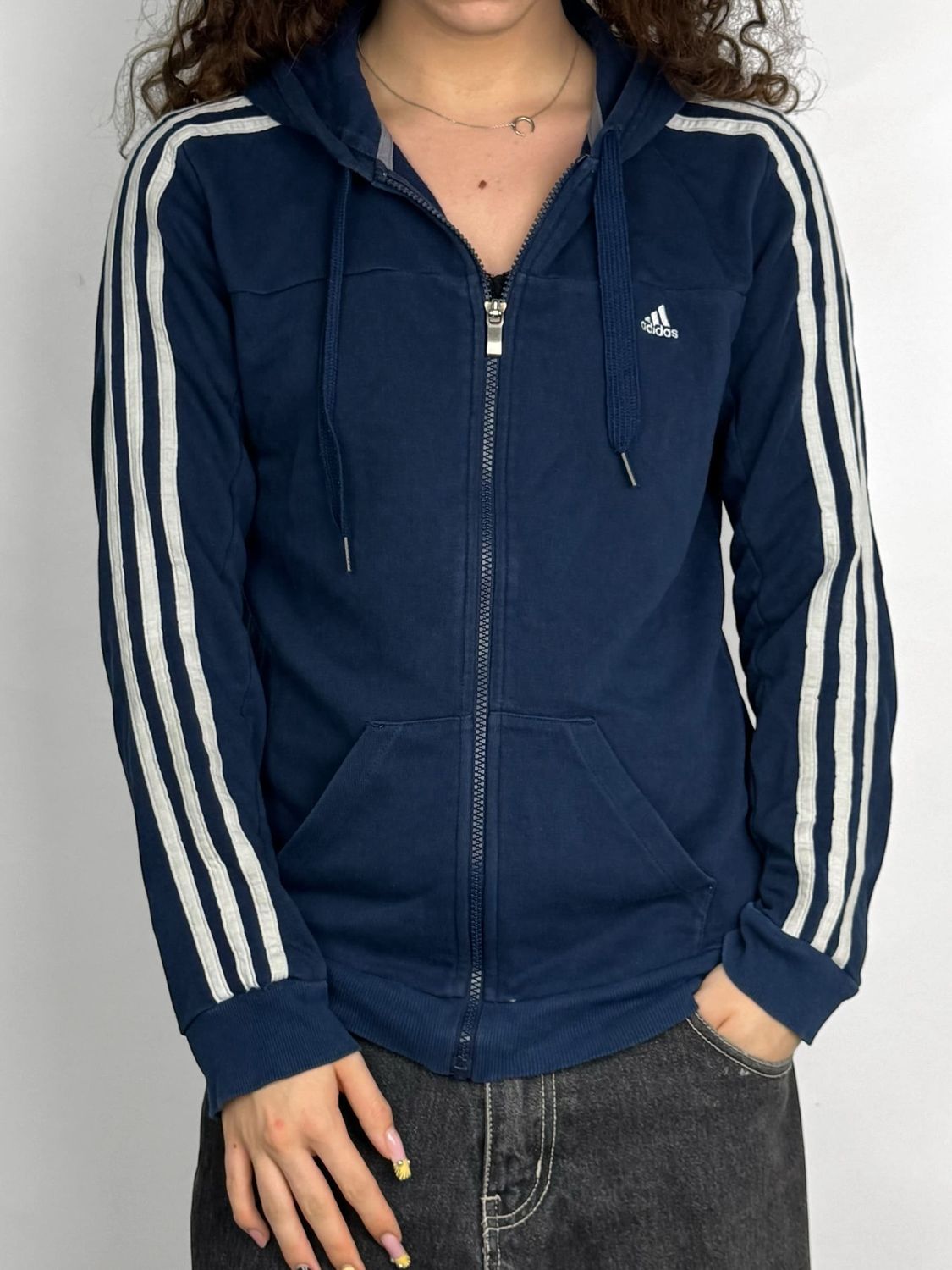 Bluza Rozpinana Adidas Basic Zip-Up Hoodie (Damskie S)