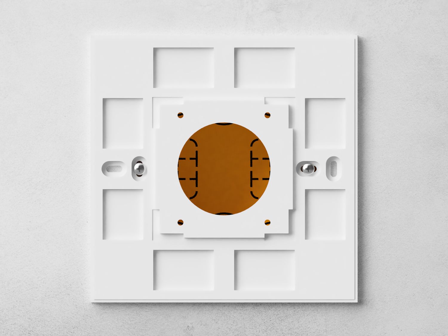 Wall box support for Netatmo thermostat original square plate