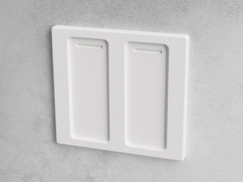 Wall plate for 2 Philips Hue Dimmer Switch V1