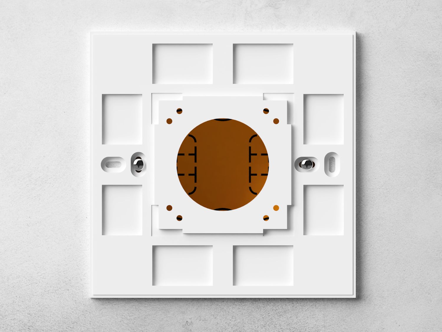 Wall box support for Netatmo thermostat original square plate