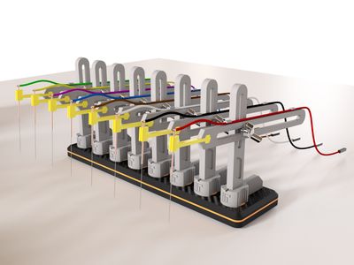 Crane Arms with MicroNeedle Probes