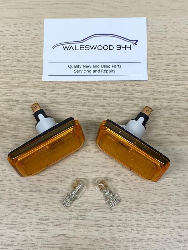 New Porsche 944 924 Indicator Side Repeater Lens Set Amber