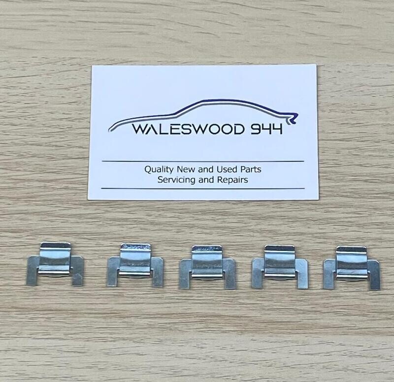 New Porsche Window Scraper Seal Clips x 5
