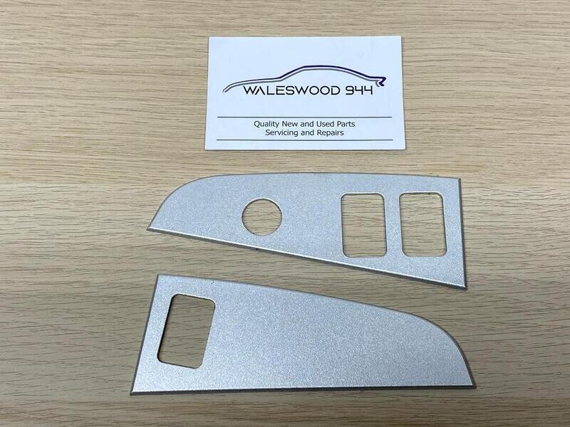 New Porsche 944 Self Adhesive LEFT HAND DRIVE  Brushed Metal Window Switch Covers
