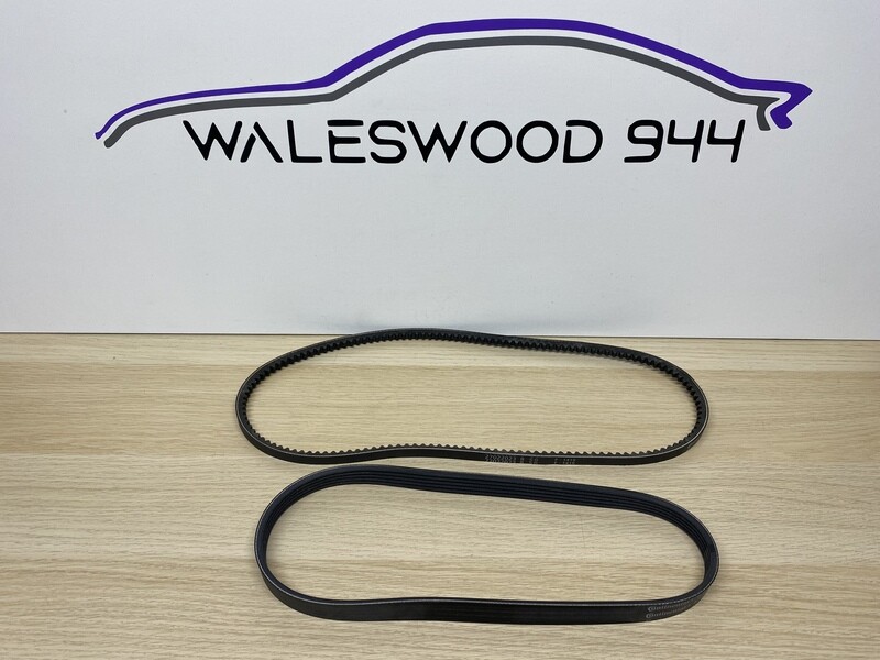 New Porsche 944 924S Continental Alternator and Power Steering Drive Belt Kit for Cars without Air Conditioning