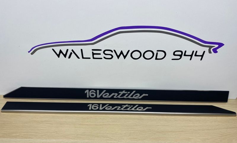 New Porsche 944 S or S2 16v Ventiler Stainless Steel Sill Trims