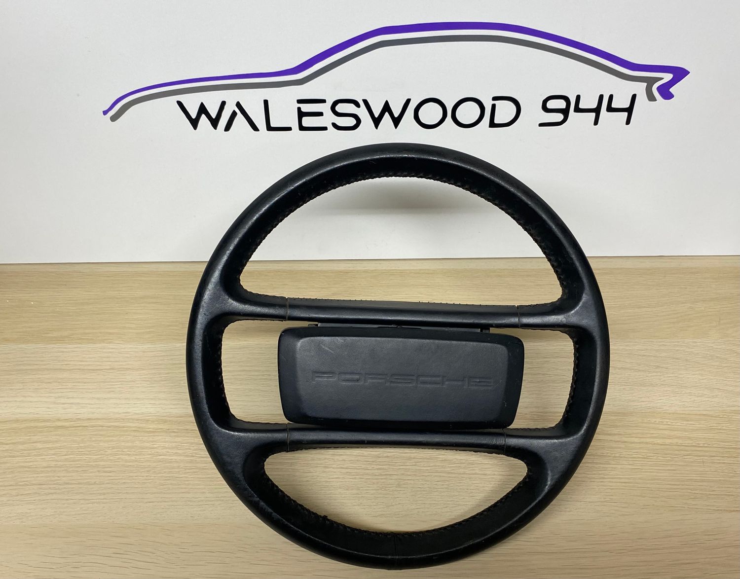 Used Porsche 944 924 Four Spoke Steering Wheel in Black