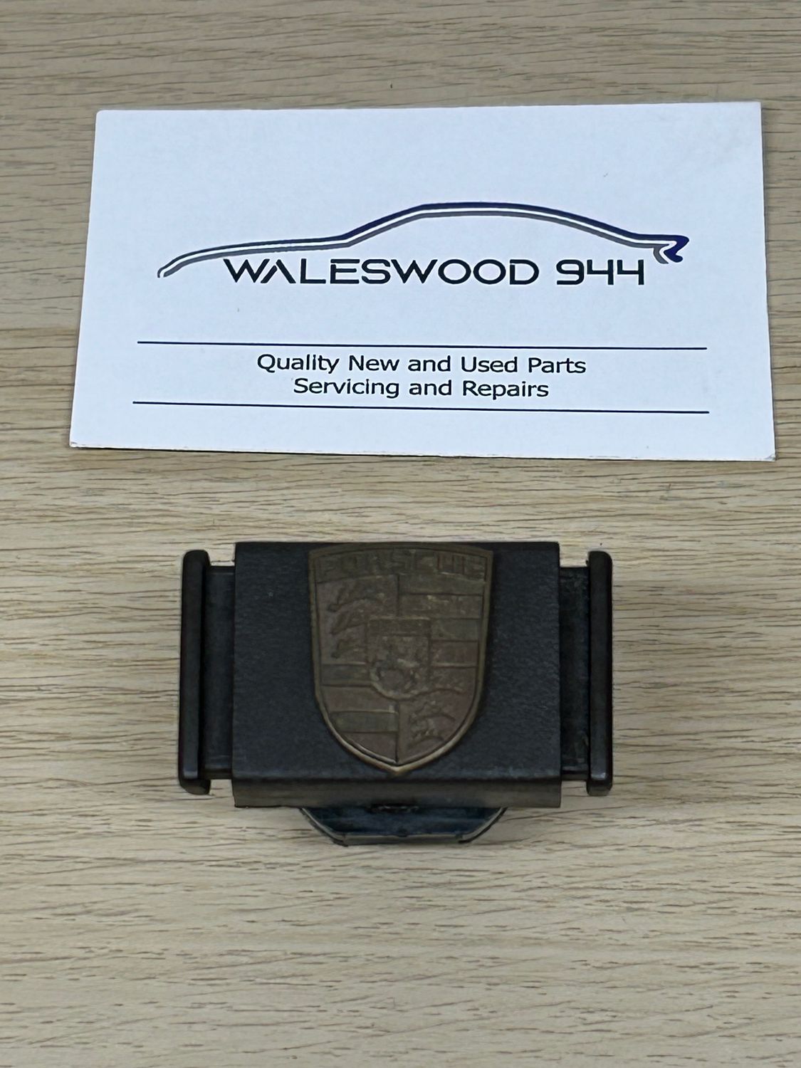 Used Porsche 944 924 Crested Glovebox Lock in Brown - No Key