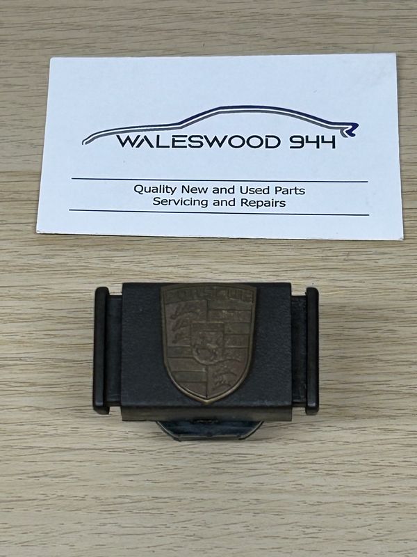 Used Porsche 944 924 Crested Glovebox Lock in Brown - No Key