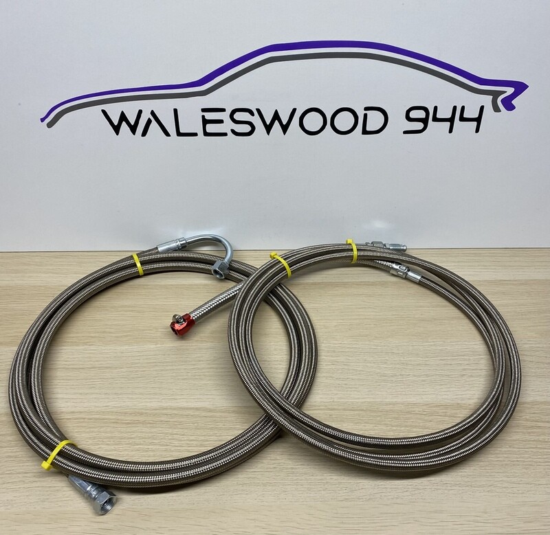 New Porsche 944 8v Braided Fuel Line Kit 1985.5 onwards