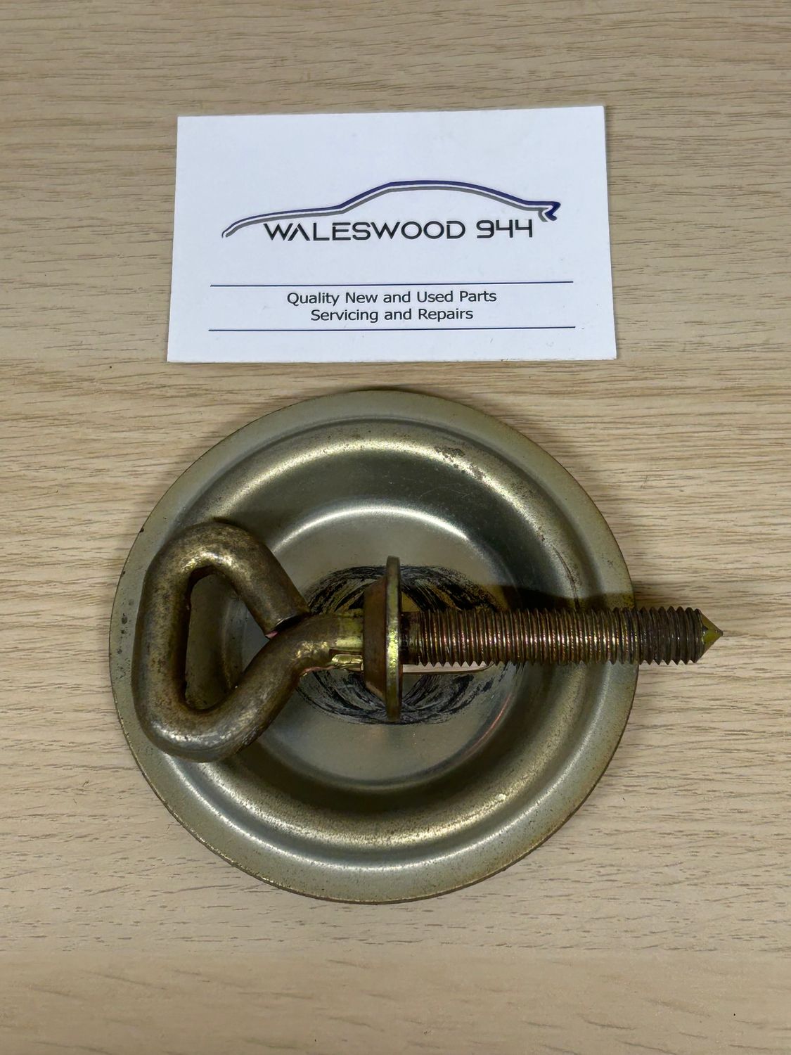 Used Porsche 944 924 Spare Wheel Retaining Pin and Plate