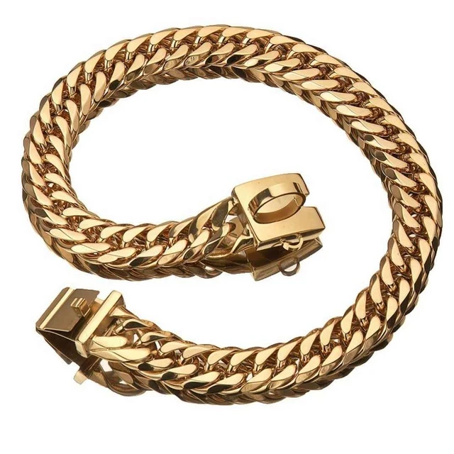 Gold Stainless Steel Dog Chain