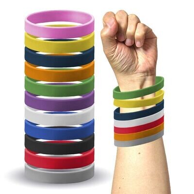 1/2" Custom Silicone Wrist Bands