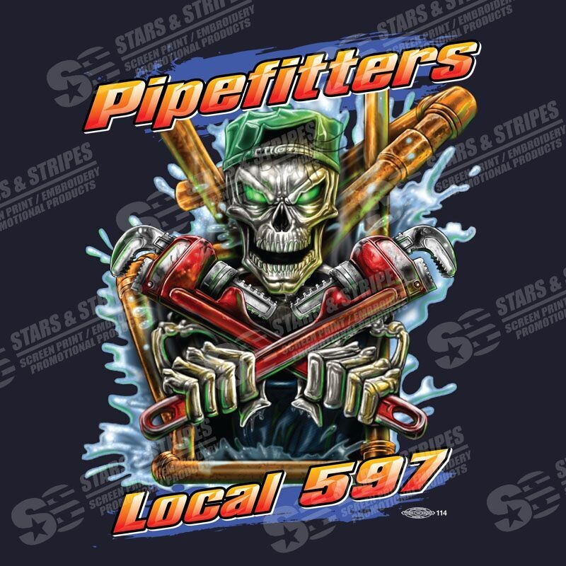 Union Trade - Pipefitters Skull