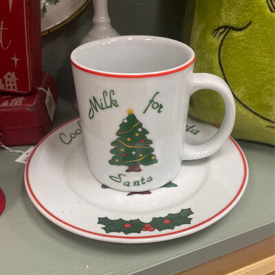 &quot;Cookies for Santa&quot; Mug and Plate