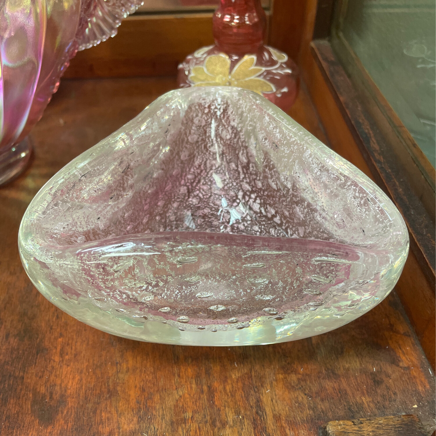 Pink Art Glass Bowl