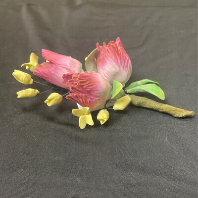 Sculpted Bisque Flowers on Wire