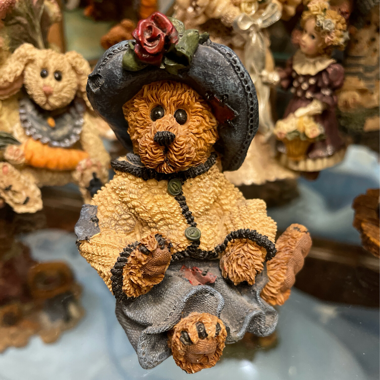 Boyds Bears-Christmas Ornament Bear/Woman w/Sweater and Skirt