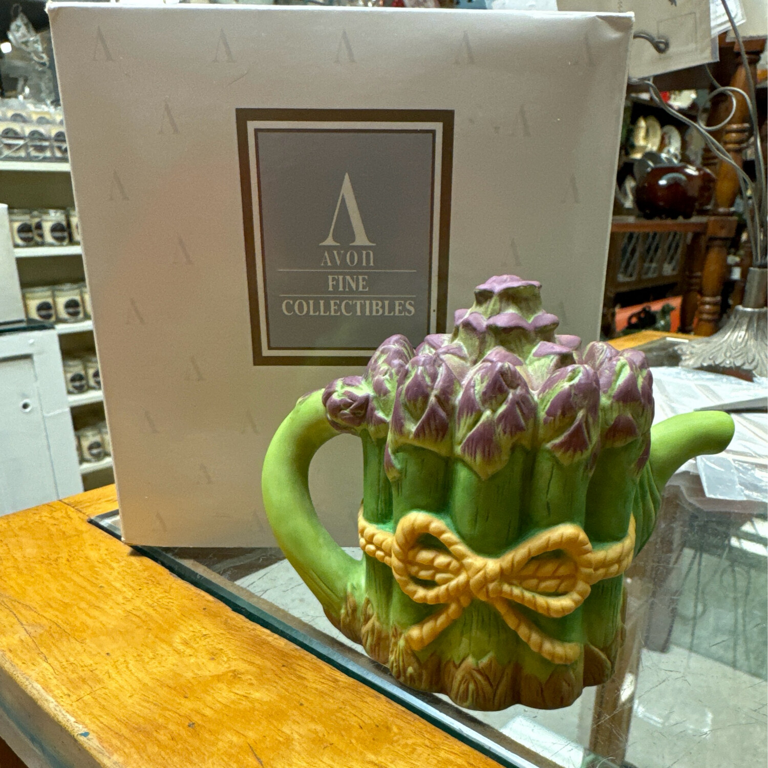 Avon Miniature Teapot "Asparagus"