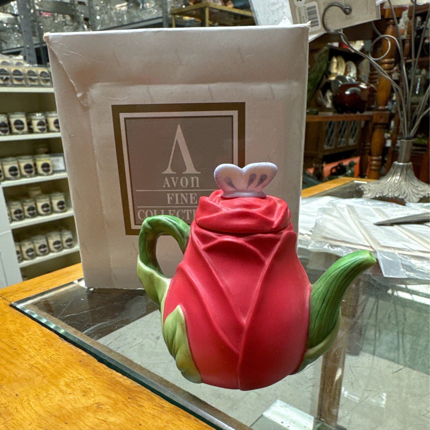 Avon Miniature Teapot "Rose"
