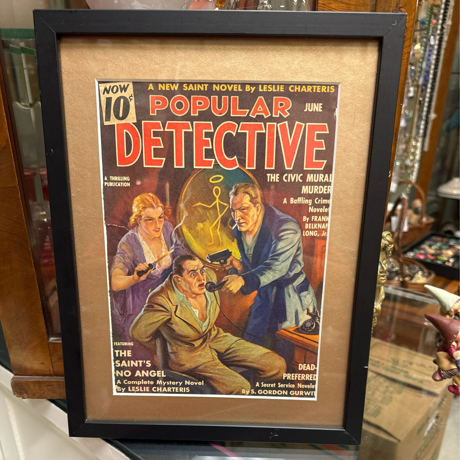 Popular Detective Framed Comic Book Cover