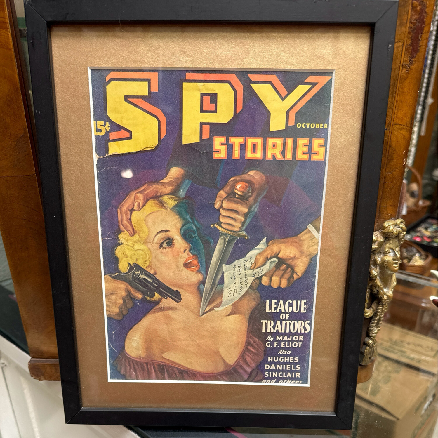 Spy Stories Framed Comic Book Cover