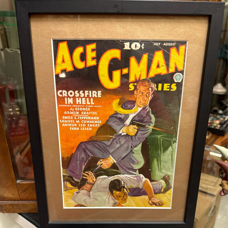 Ace G-Man Framed Comic Book Cover